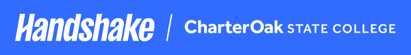 Handhsake logo with the Charter Oak State College logo next to it on the right
