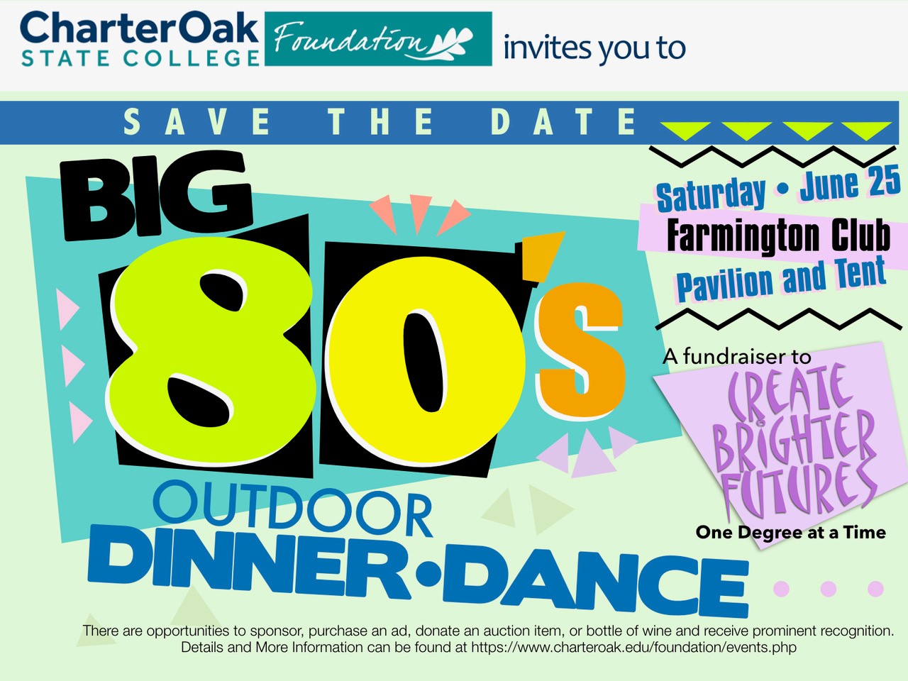 Big 80s Dinner Dance on Saturday June 25 2022