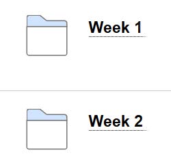 Week 1 and Week 2 content folders