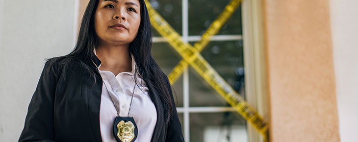 Police chief at the crime scene