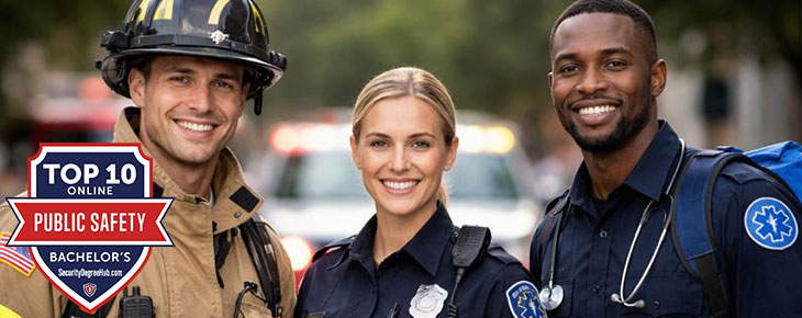 Portrait of three first responders
