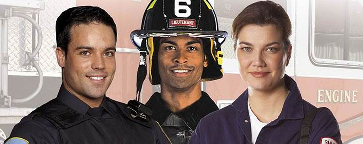 Portrait of three first responders