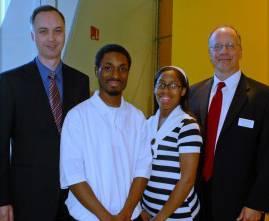 Scholarship recipient with Matt Fleury and Ed Klonoski Scholarship recipient with Matt Fleury and Ed Klonoski