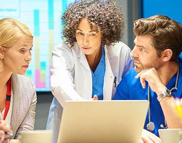 Healthcare professionals in a meeting