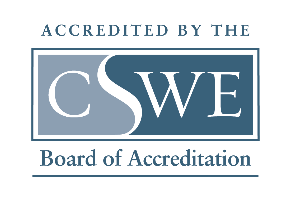 Social Work program accredited by the Council on Social Work Education's Board of Accreditation (CSWE)
